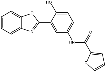 N-[3-(1,3-benzoxazol-2-yl)-4-hydroxyphenyl]-2-furamide 구조식 이미지