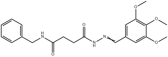 N-benzyl-4-oxo-4-[2-(3,4,5-trimethoxybenzylidene)hydrazino]butanamide Structure