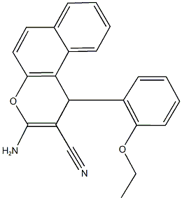 3-amino-1-(2-ethoxyphenyl)-1H-benzo[f]chromene-2-carbonitrile Structure