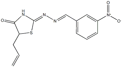 3-nitrobenzaldehyde (5-allyl-4-oxo-1,3-thiazolidin-2-ylidene)hydrazone 구조식 이미지