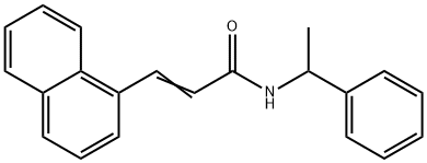 3-(1-naphthyl)-N-(1-phenylethyl)acrylamide Structure