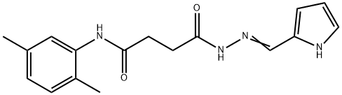 N-(2,5-dimethylphenyl)-4-oxo-4-[2-(1H-pyrrol-2-ylmethylene)hydrazino]butanamide Structure