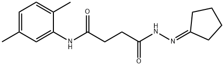 4-(2-cyclopentylidenehydrazino)-N-(2,5-dimethylphenyl)-4-oxobutanamide 구조식 이미지