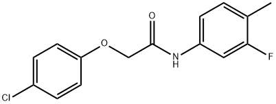 2-(4-chlorophenoxy)-N-(3-fluoro-4-methylphenyl)acetamide 구조식 이미지