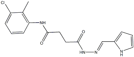 N-(3-chloro-2-methylphenyl)-4-oxo-4-[2-(1H-pyrrol-2-ylmethylene)hydrazino]butanamide 구조식 이미지