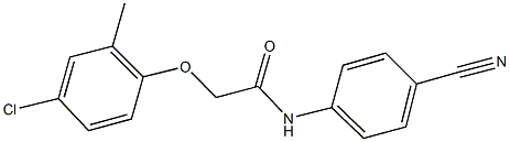 2-(4-chloro-2-methylphenoxy)-N-(4-cyanophenyl)acetamide Structure