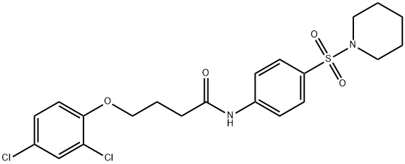 4-(2,4-dichlorophenoxy)-N-[4-(1-piperidinylsulfonyl)phenyl]butanamide 구조식 이미지