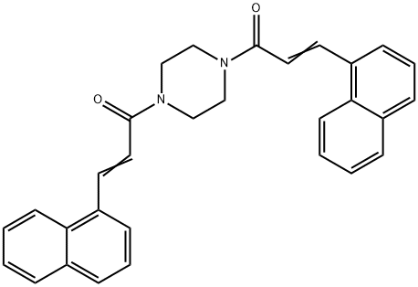 1,4-bis[3-(1-naphthyl)acryloyl]piperazine Structure