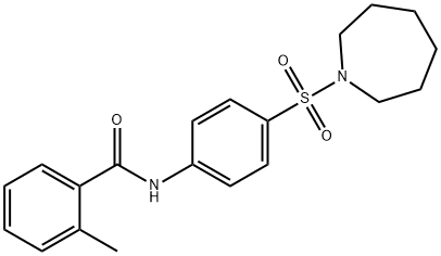N-[4-(azepan-1-ylsulfonyl)phenyl]-2-methylbenzamide 구조식 이미지