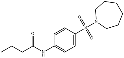 N-[4-(1-azepanylsulfonyl)phenyl]butanamide 구조식 이미지