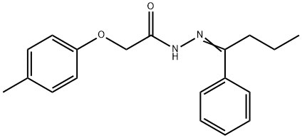 2-(4-methylphenoxy)-N'-(1-phenylbutylidene)acetohydrazide Structure