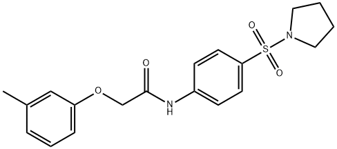 2-(3-methylphenoxy)-N-[4-(1-pyrrolidinylsulfonyl)phenyl]acetamide Structure