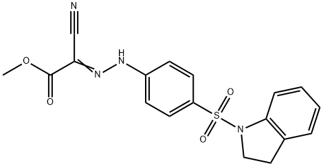 methyl cyano{[4-(2,3-dihydro-1H-indol-1-ylsulfonyl)phenyl]hydrazono}acetate Structure