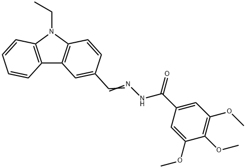 N'-[(9-ethyl-9H-carbazol-3-yl)methylene]-3,4,5-trimethoxybenzohydrazide 구조식 이미지