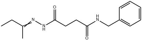 N-benzyl-4-[2-(1-methylpropylidene)hydrazino]-4-oxobutanamide 구조식 이미지