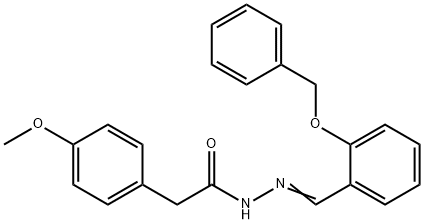 N'-[2-(benzyloxy)benzylidene]-2-(4-methoxyphenyl)acetohydrazide 구조식 이미지