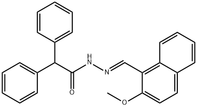 N'-[(2-methoxy-1-naphthyl)methylene]-2,2-diphenylacetohydrazide 구조식 이미지