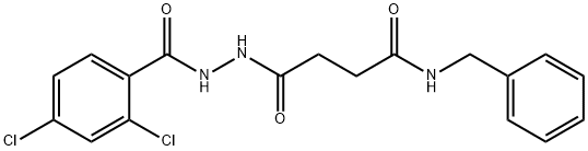 N-benzyl-4-[2-(2,4-dichlorobenzoyl)hydrazino]-4-oxobutanamide 구조식 이미지