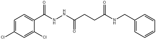 N-benzyl-4-[2-(2,4-dichlorobenzoyl)hydrazino]-4-oxobutanamide Structure