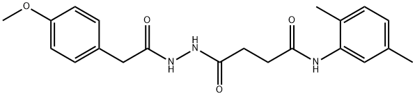 N-(2,5-dimethylphenyl)-4-{2-[(4-methoxyphenyl)acetyl]hydrazino}-4-oxobutanamide Structure