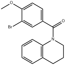 1-(3-bromo-4-methoxybenzoyl)-1,2,3,4-tetrahydroquinoline 구조식 이미지