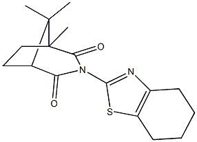 1,8,8-trimethyl-3-(4,5,6,7-tetrahydro-1,3-benzothiazol-2-yl)-3-azabicyclo[3.2.1]octane-2,4-dione Structure