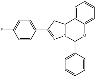 2-(4-fluorophenyl)-5-phenyl-1,10b-dihydropyrazolo[1,5-c][1,3]benzoxazine 구조식 이미지