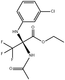 ethyl 2-(acetylamino)-2-(3-chloroanilino)-3,3,3-trifluoropropanoate Structure