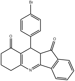 10-(4-bromophenyl)-7,8,10,10a-tetrahydro-6H-indeno[1,2-b]quinoline-9,11-dione 구조식 이미지