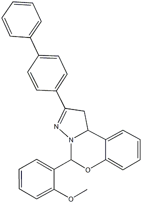 2-[1,1'-biphenyl]-4-yl-5-(2-methoxyphenyl)-1,10b-dihydropyrazolo[1,5-c][1,3]benzoxazine Structure