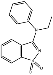 N-(1,1-dioxido-1,2-benzisothiazol-3-yl)-N-ethyl-N-phenylamine Structure