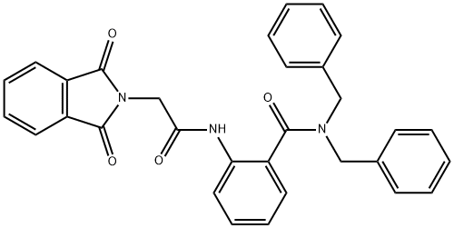 N,N-dibenzyl-2-{[(1,3-dioxo-1,3-dihydro-2H-isoindol-2-yl)acetyl]amino}benzamide Structure