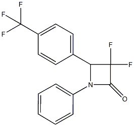 3,3-difluoro-1-phenyl-4-[4-(trifluoromethyl)phenyl]-2-azetidinone 구조식 이미지