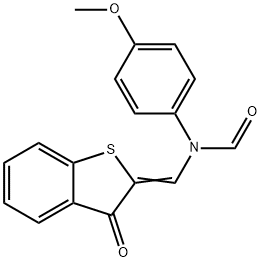 4-methoxyphenyl[(3-oxo-1-benzothien-2(3H)-ylidene)methyl]formamide 구조식 이미지