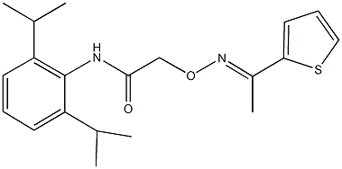 N-(2,6-diisopropylphenyl)-2-({[1-(2-thienyl)ethylidene]amino}oxy)acetamide 구조식 이미지