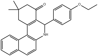 5-(4-ethoxyphenyl)-2,2-dimethyl-2,3,5,6-tetrahydrobenzo[a]phenanthridin-4(1H)-one 구조식 이미지