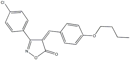 4-(4-butoxybenzylidene)-3-(4-chlorophenyl)-5(4H)-isoxazolone Structure