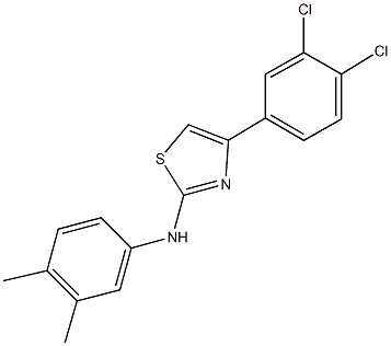 N-[4-(3,4-dichlorophenyl)-1,3-thiazol-2-yl]-N-(3,4-dimethylphenyl)amine 구조식 이미지