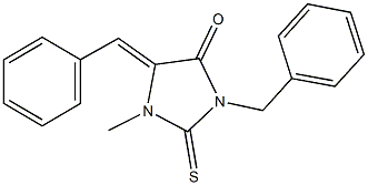 3-benzyl-5-benzylidene-1-methyl-2-thioxo-4-imidazolidinone 구조식 이미지