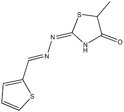 2-thiophenecarbaldehyde (5-methyl-4-oxo-1,3-thiazolidin-2-ylidene)hydrazone Structure