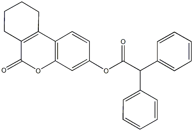6-oxo-7,8,9,10-tetrahydro-6H-benzo[c]chromen-3-yl diphenylacetate 구조식 이미지