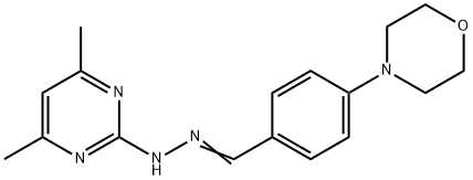 4-(4-morpholinyl)benzaldehyde (4,6-dimethyl-2-pyrimidinyl)hydrazone Structure