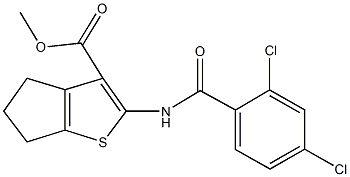 methyl 2-[(2,4-dichlorobenzoyl)amino]-5,6-dihydro-4H-cyclopenta[b]thiophene-3-carboxylate Structure