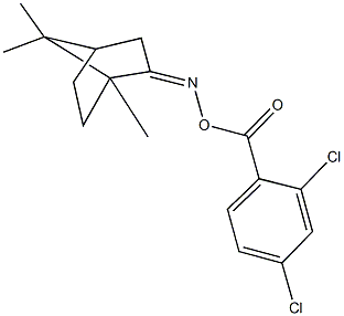 1,7,7-trimethylbicyclo[2.2.1]heptan-2-one O-(2,4-dichlorobenzoyl)oxime Structure