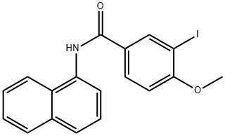 3-iodo-4-methoxy-N-(1-naphthyl)benzamide 구조식 이미지