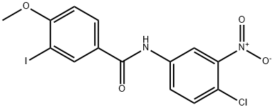 N-{4-chloro-3-nitrophenyl}-3-iodo-4-methoxybenzamide 구조식 이미지