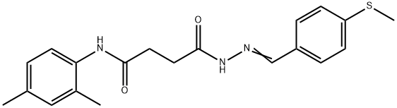 N-(2,4-dimethylphenyl)-4-{2-[4-(methylsulfanyl)benzylidene]hydrazino}-4-oxobutanamide Structure