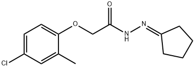 2-(4-chloro-2-methylphenoxy)-N'-cyclopentylideneacetohydrazide Structure