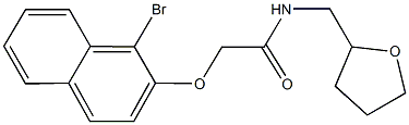 2-[(1-bromo-2-naphthyl)oxy]-N-(tetrahydro-2-furanylmethyl)acetamide Structure