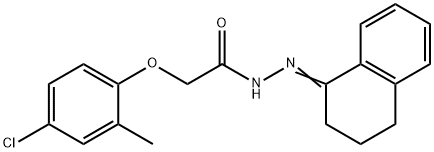 2-(4-chloro-2-methylphenoxy)-N'-(3,4-dihydronaphthalen-1(2H)-ylidene)acetohydrazide Structure